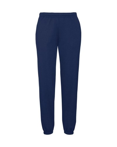 Pantaloni felpati con elastico alla caviglia Navy