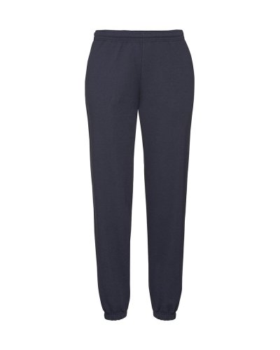 Pantaloni felpati con elastico alla caviglia Deep navy