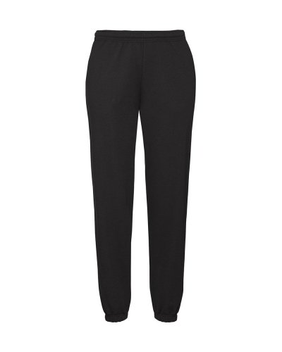 Pantaloni felpati con elastico alla caviglia Nero