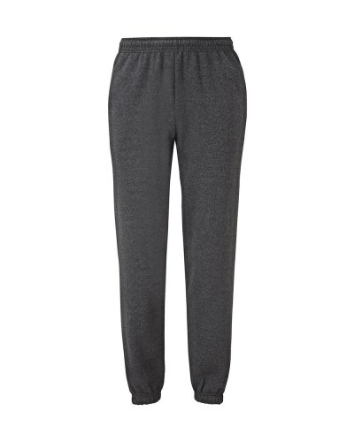 Pantaloni felpati con elastico alla caviglia Dark Heather Grey
