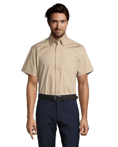 Camicia in cotone twill Brooklin Beige