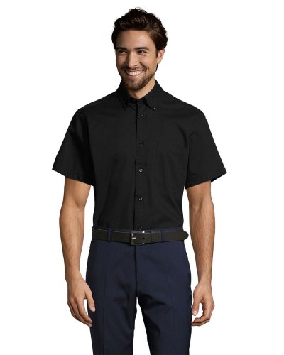 Camicia in cotone twill Brooklin Nero