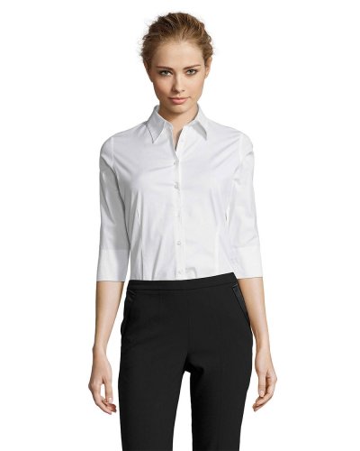 Camicia donna 3/4 Effect Bianco