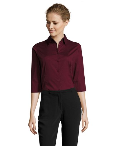 Camicia donna 3/4 Effect Bordeaux Medio
