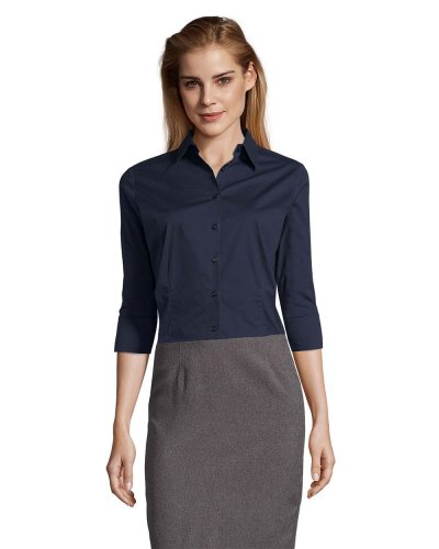 Camicia donna 3/4 Effect Blu Scuro