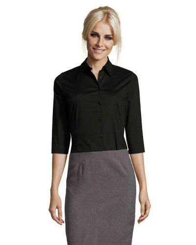 Camicia donna 3/4 Effect Nero