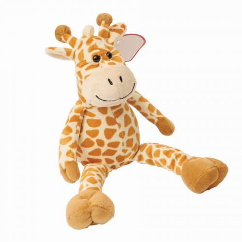 Giraffa Maurice peluche felpato con cuore 9x27cm poliestere