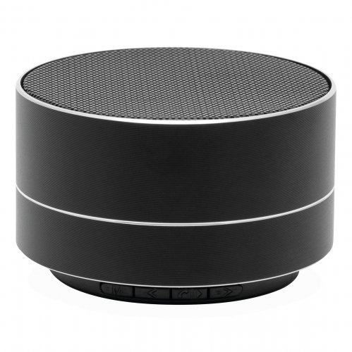 UFO Speaker Bluetooth 3W Alluminio, FM, microSD, Nero, Ø7 cm
