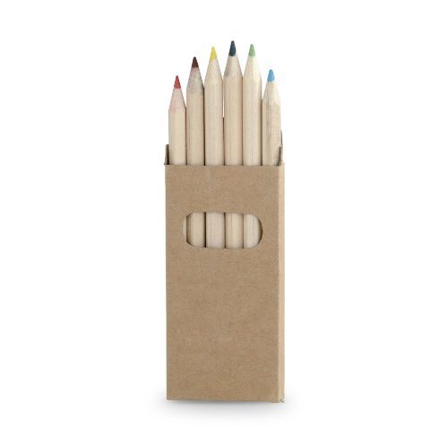 Matite GiraGirls Set 6 Colori in Legno Naturale con Scatola Cartone