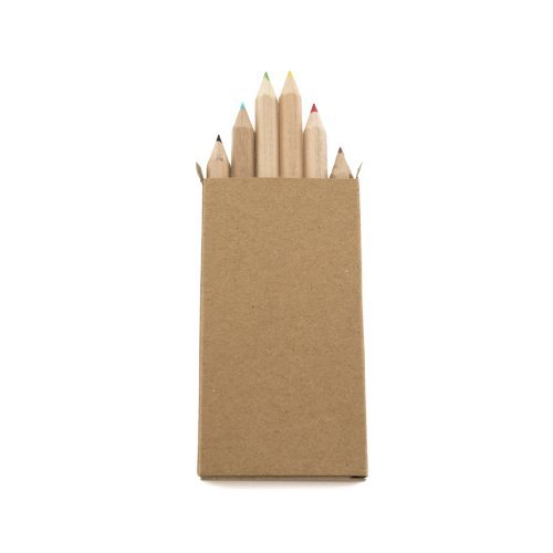 Matite GiraGirls Set 6 Colori in Legno Naturale con Scatola Cartone