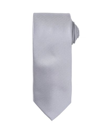 Micro Waffle Tie Silver