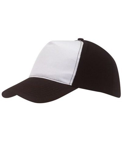 Cappellino Baseball 5-pannelli BREEZY Nero / Bianco
