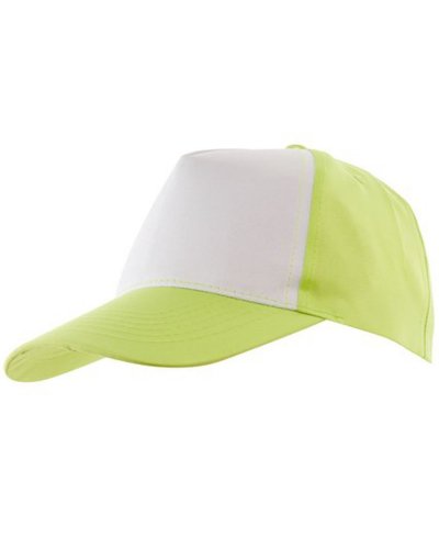Cappellino 5 pannelli SHINY Bianco / Verde