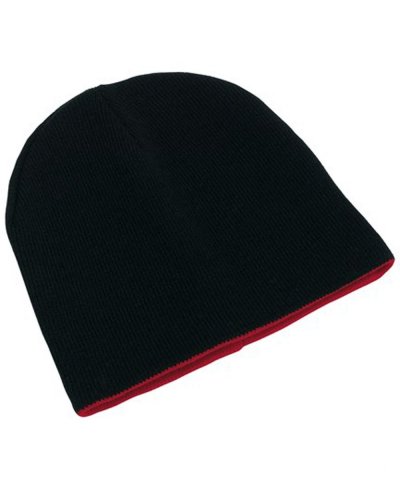 Berretto reversibile NORDIC Nero / Rosso