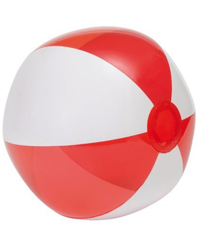 Pallone da spiaggia OCEAN Bianco / Trasparente Rosso