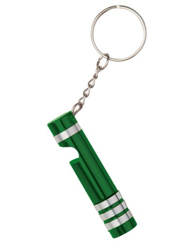 Portachiavi con mini torcia Verde