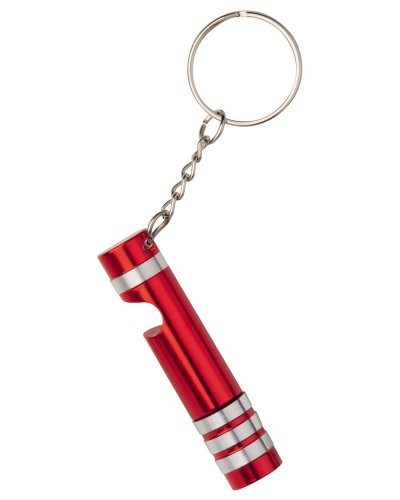 Portachiavi con mini torcia Rosso