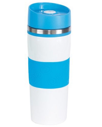 Bicchiere termico Arabica Bianco / Blu Chiaro