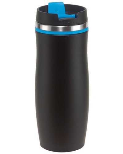 Bicchiere termico Dark Crema Nero / Blu