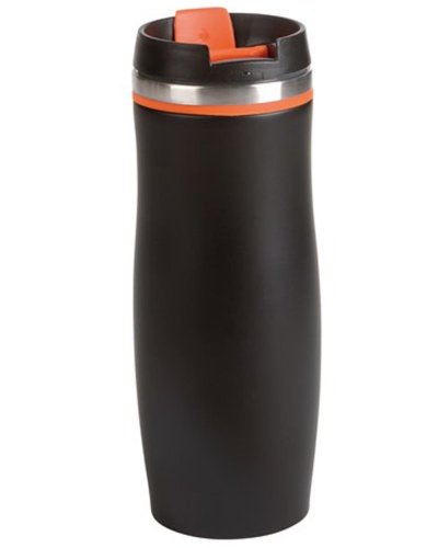 Bicchiere termico Dark Crema Nero / Arancio