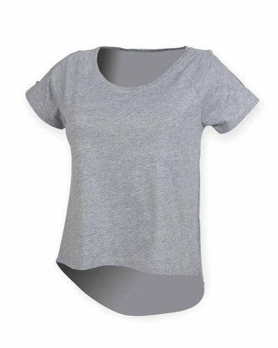 Women's Drop Tail T Heather Grey