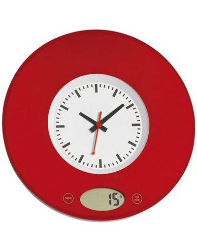 Bilancia da cucina digitale Time Rosso