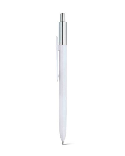 Penna a sfera in ABS Kiwu Chrome Bianco