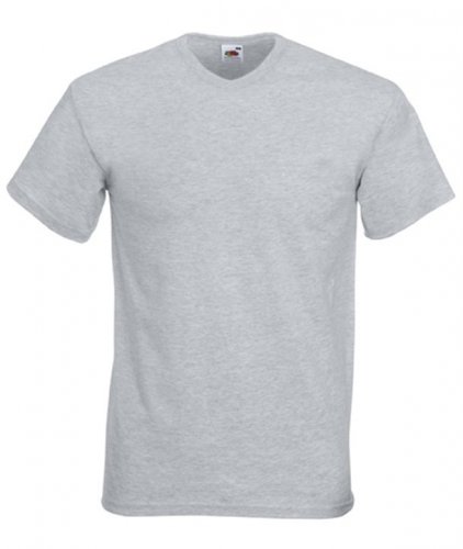 T-shirt Valueweight scollo a V Heather grey