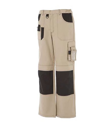 Pantalone professionale multitasche foderato Beige