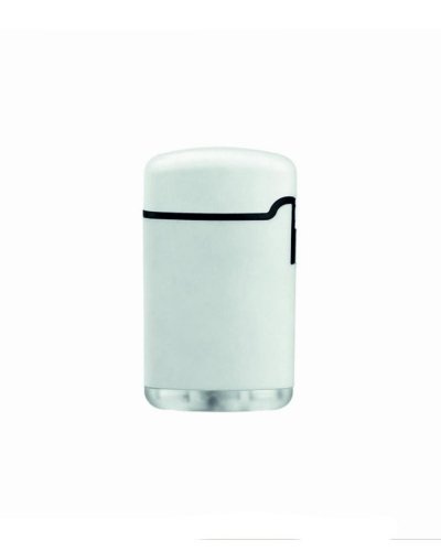 Accendino con fiamma turbo antivento Bianco