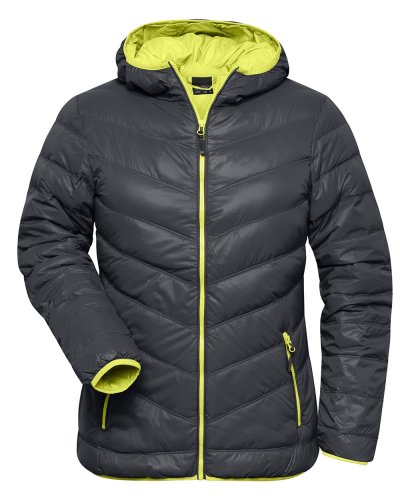 Ladies' Down Jacket Carbon / Acid Yellow