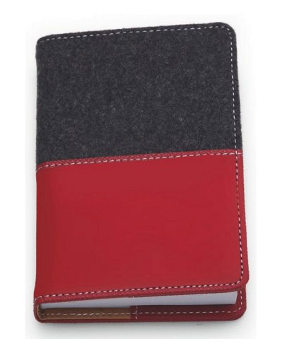 Agenda Giornaliera in materiale termovirante e feltro Rosso