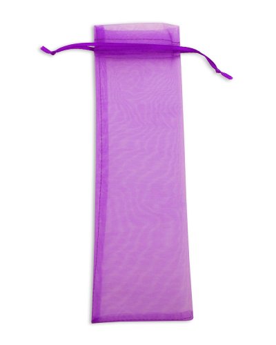 Sacchetto in organza con chiusura a strozzo 26 x 7 cm Lilla