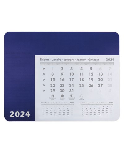 Tappetino con calendario 12 fogli Blu