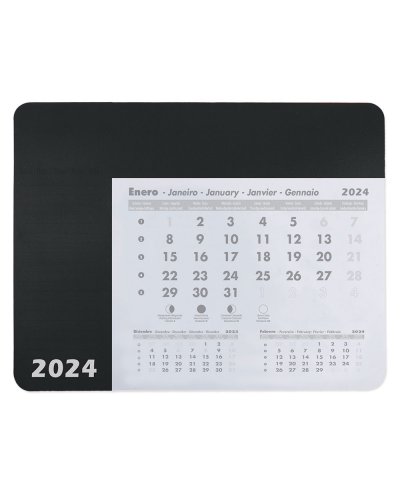 Tappetino con calendario 12 fogli Nero