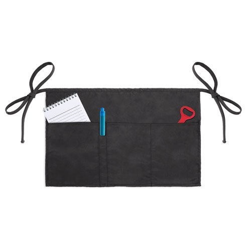 Grembiule corto 3 tasche in poliestere 54x31 cm  Nero