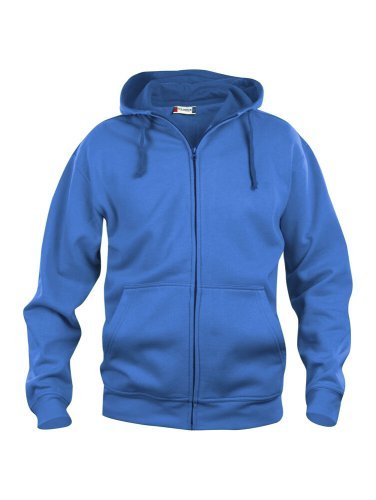 Felpa Basic Hoody Full Zip con Cappuccio Poliestere Cotone 280g