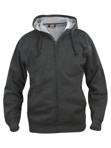 Felpa Basic Hoody Full Zip con Cappuccio Poliestere Cotone 280g