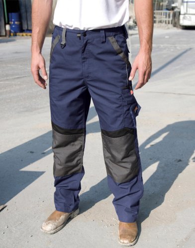 Pantaloni da lavoro Result Work Guard, rinforzati, bande riflettenti