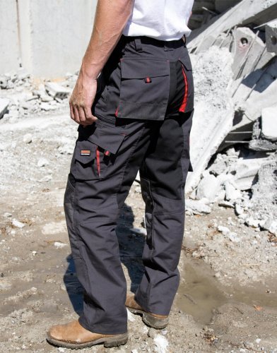 Pantaloni da lavoro Result Work Guard, rinforzati, bande riflettenti