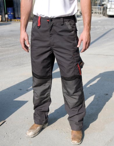 Pantaloni da lavoro Result Work Guard, rinforzati, bande riflettenti