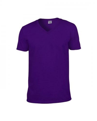 T-shirt con scollatura a V Gildan Soft Style Purple