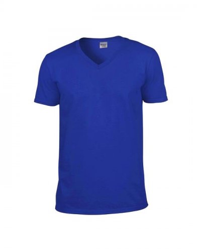 T-shirt con scollatura a V Gildan Soft Style Royal