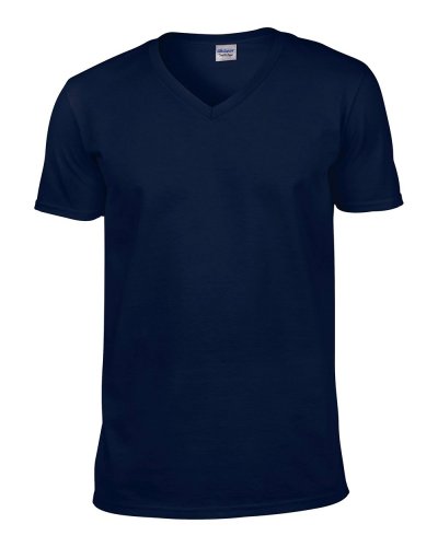 T-shirt con scollatura a V Gildan Soft Style Navy