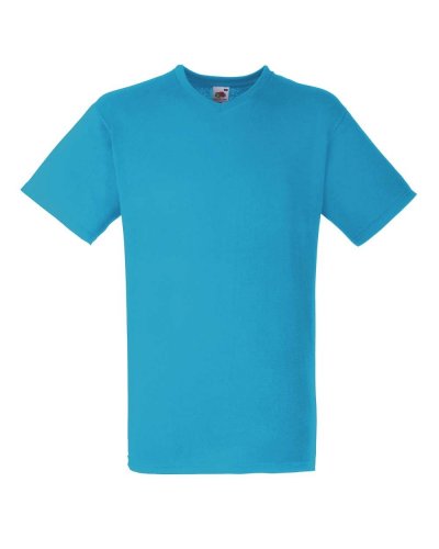 T-shirt Valueweight scollo a V Azure blue
