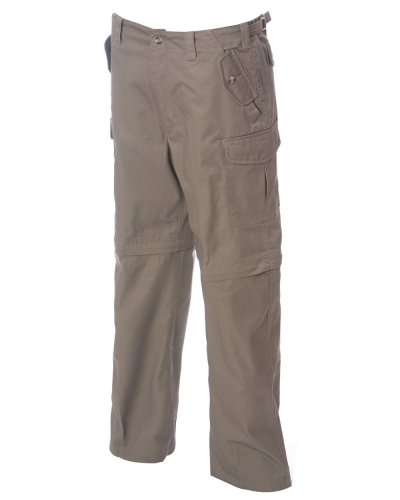 Pantalone multitasche accorciabile mediante zip