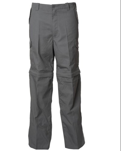 Pantalone multitasche accorciabile mediante zip Grey