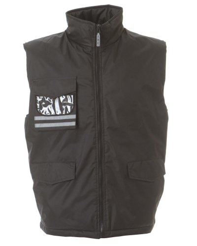 Gilet da lavoro con taschino portabdge Black