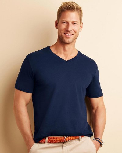 T-shirt con scollatura a V Gildan Soft Style