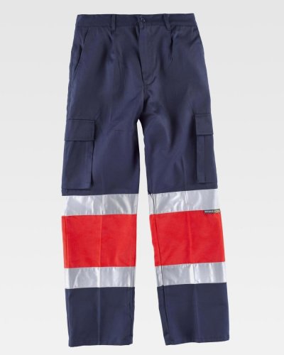 Pantalone Combinato Alta Visibilità RED / NAVY